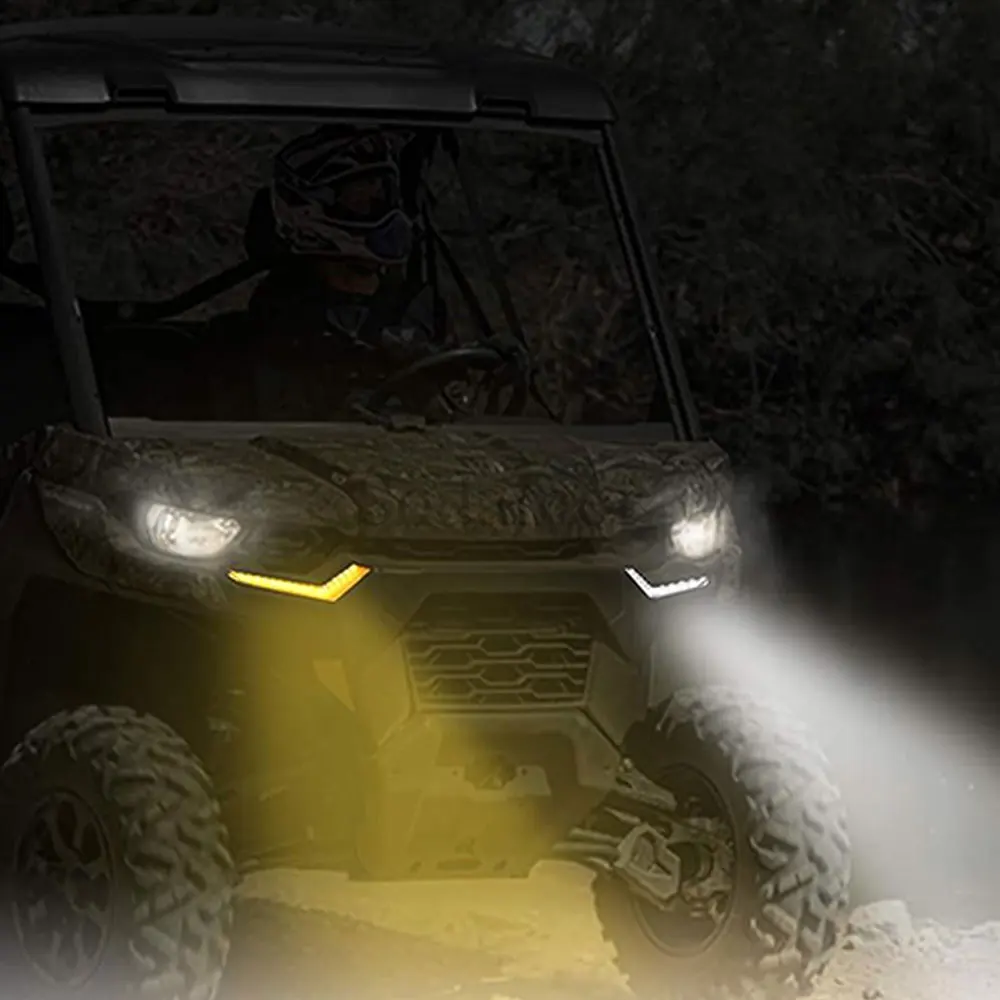 For Can-Am Defender Max 2020-2025 Car Accessories # 715006896 2PCS 12V LED Front Accent Light Turn Signal Lamps ABS Left & Right