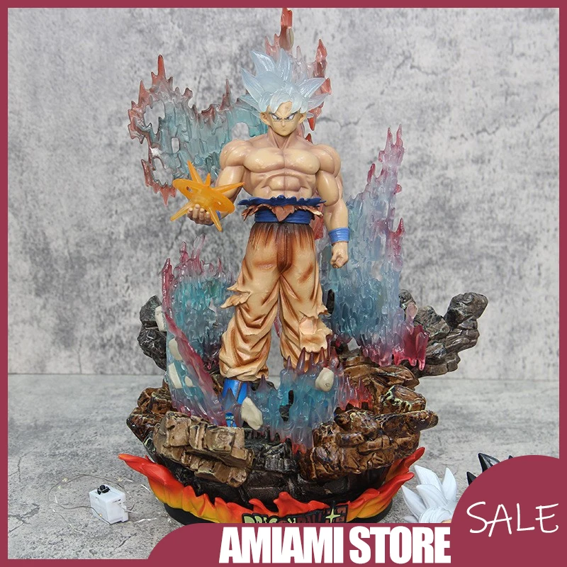 

33cm Dragon Ball Super FC Ultra Instinct Goku Figure Godly Technique Upgrade 3 Head Sculpts Anime Statue Model Display Gift Toy