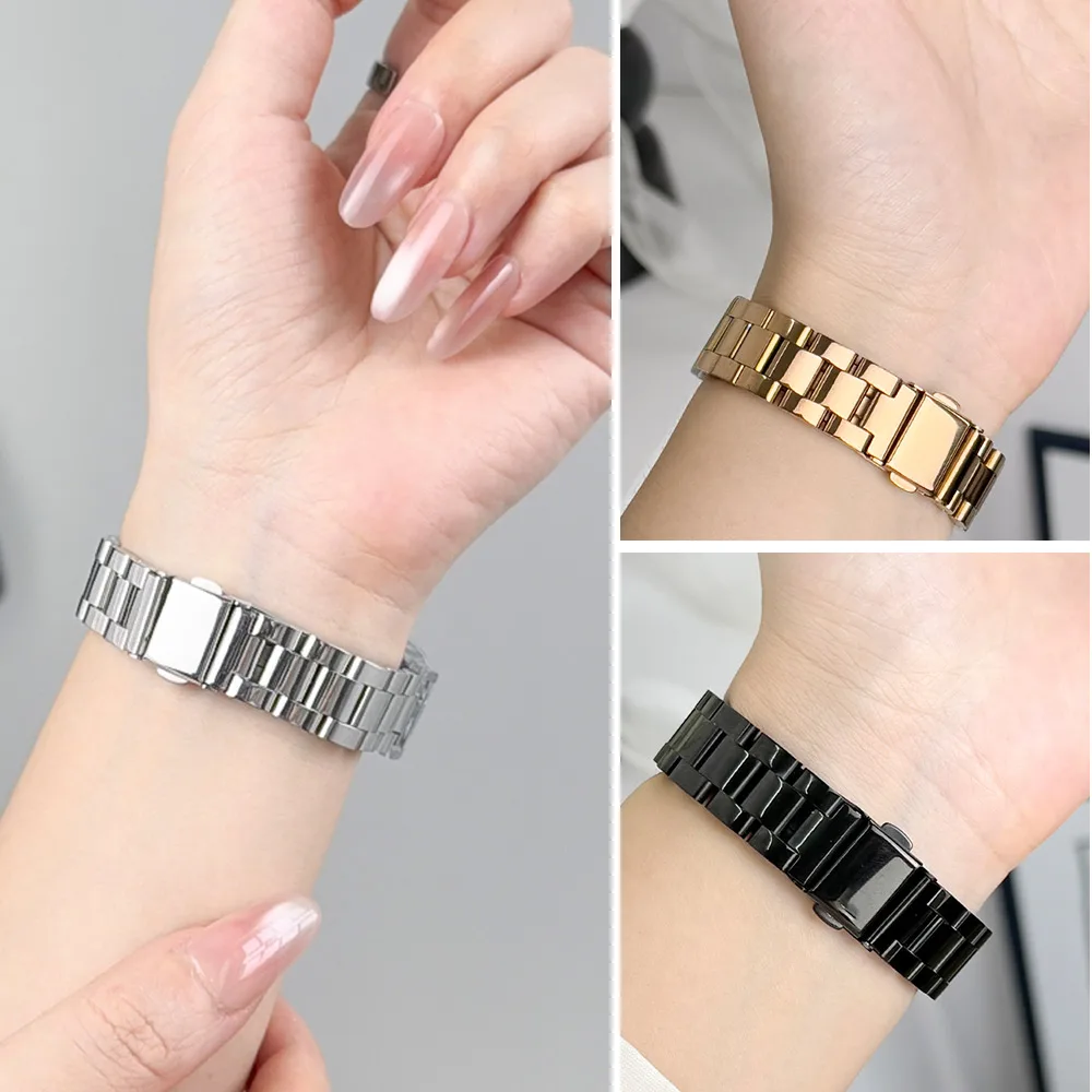 Stainless Steel Thin Strap Apple Watch Band Compatible with Series 11 10 8 7 6 SE 3 Ultra Bracelet for 45/41 40/44mm 42 46 49mm