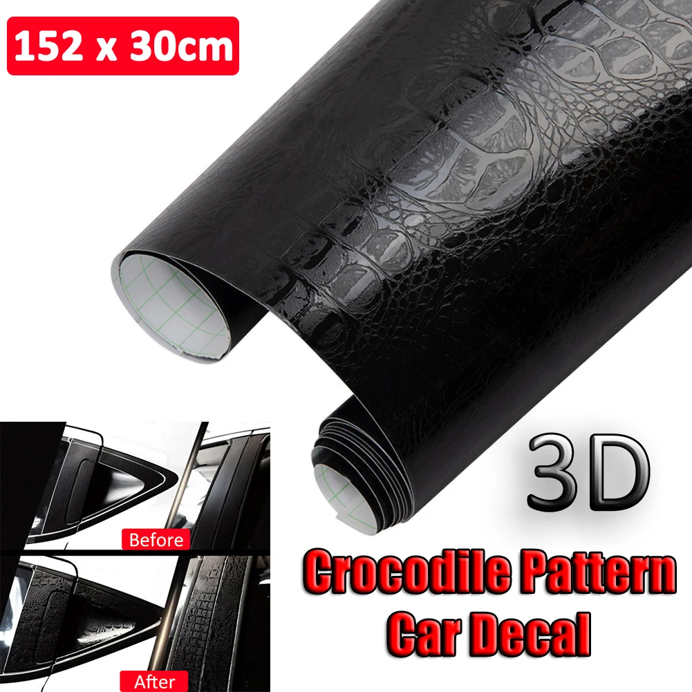 Hot Selling 3D Leather Self-adhesive Crocodile Pattern Leather Vinyl Film Waterproof And Scratch Resistant PVC Car Interior Film