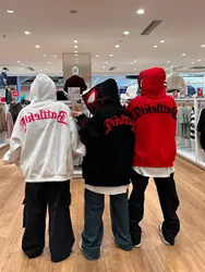 Palestine Women's Spider Man Hoodie Harajuku Hip Hop Full Zip Jacket Coat Street Dress Women's Gothic Punk Loose Pocket Hoodie