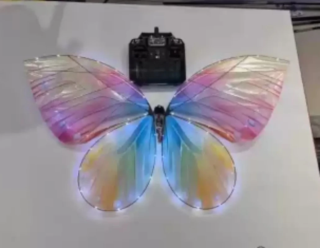 RC Bionic Fluttering Butterfly Flyer Glass Wing Remote Control Flying Toy