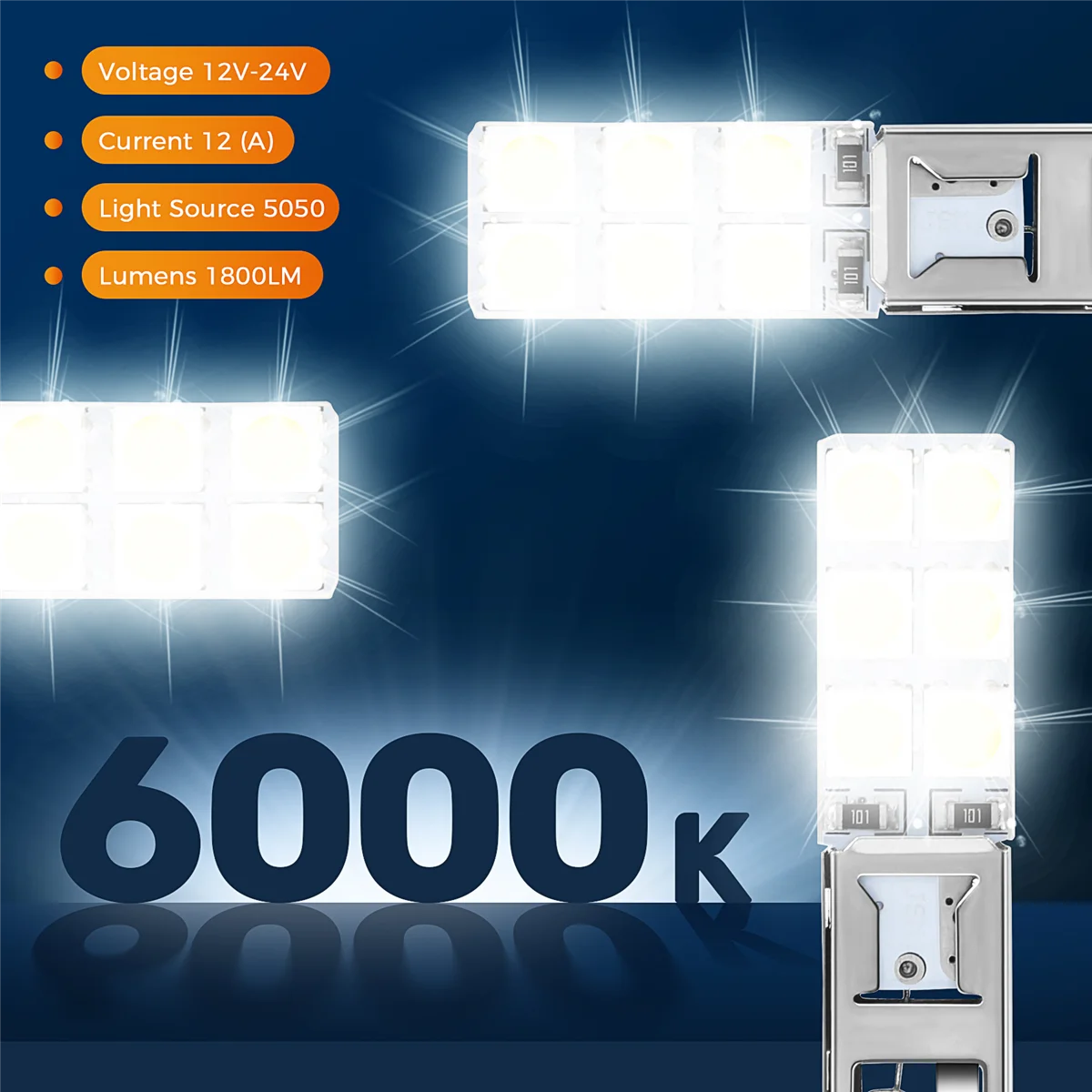 Kit lampadine per fari a LED H1 6000K Super White 80W da 4 pezzi