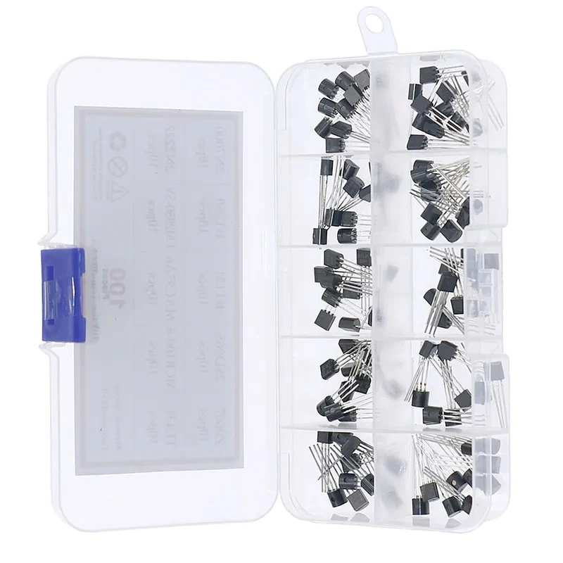 100Pcs 10Kinds Z0607- 2N2222 TO-92 Triode Thyristor Assorted Kit
