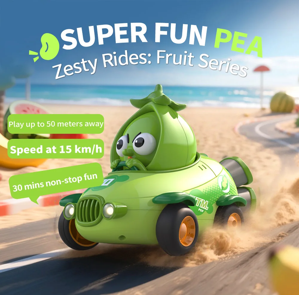 

Y07 Children Remote Control Car Simulation Vegetables Pea Off-road Vehicle with Light RC Racing Cars Kids Christmas Toys