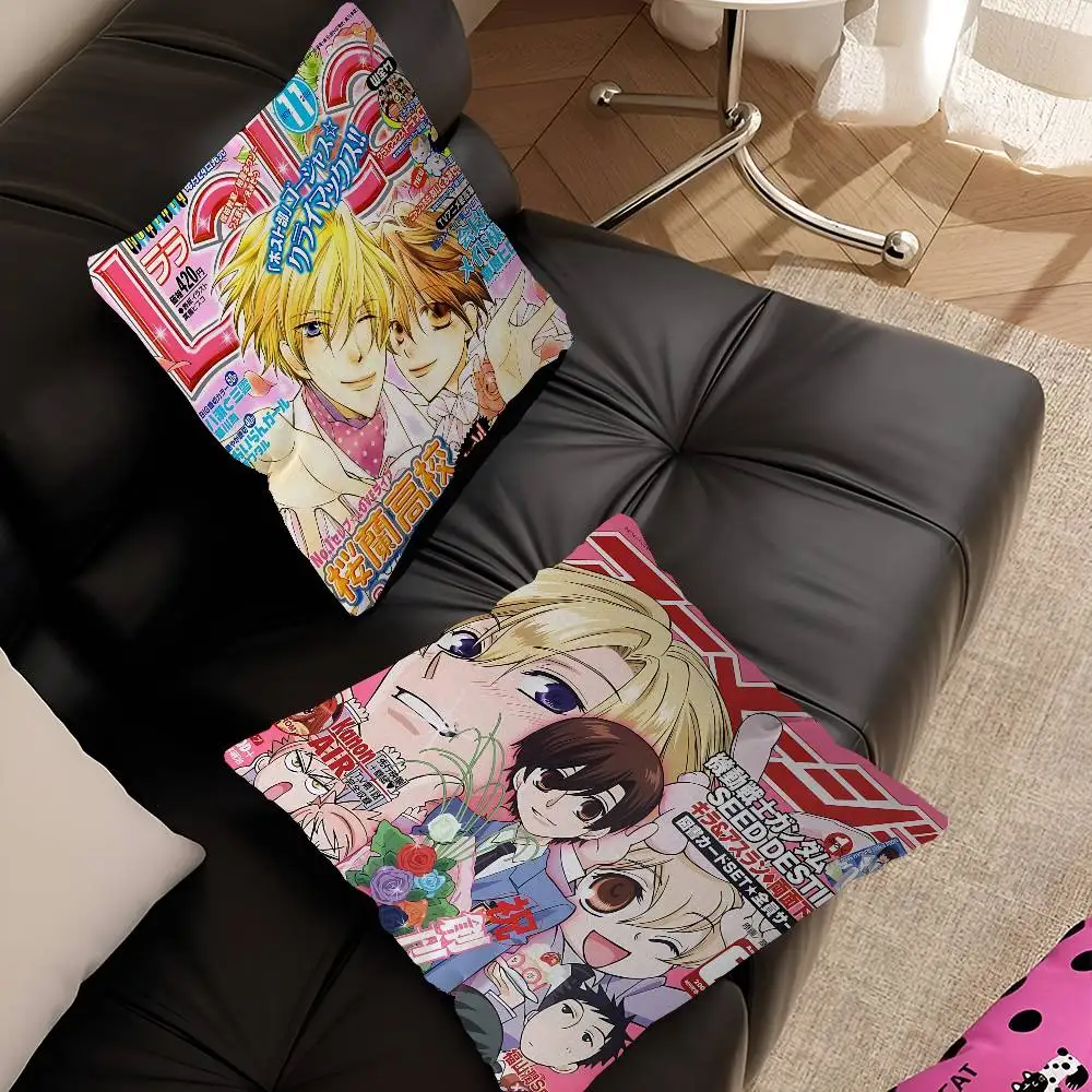 

Наволочки для подушек с героями аниме Ouran High School Host Club, декоративные чехлы для дивана, двусторонние, из короткого плюша, милые, для дома