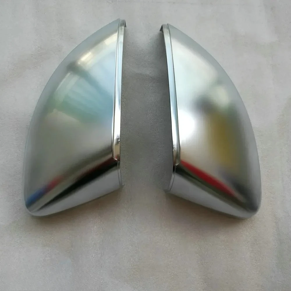 For Audi A3 S3 RS3 8V 2012-2018 Side Mirror Cover Caps Glossy Silver Replacement ABS Plastic Form Fit Exterior Upgrade Styling