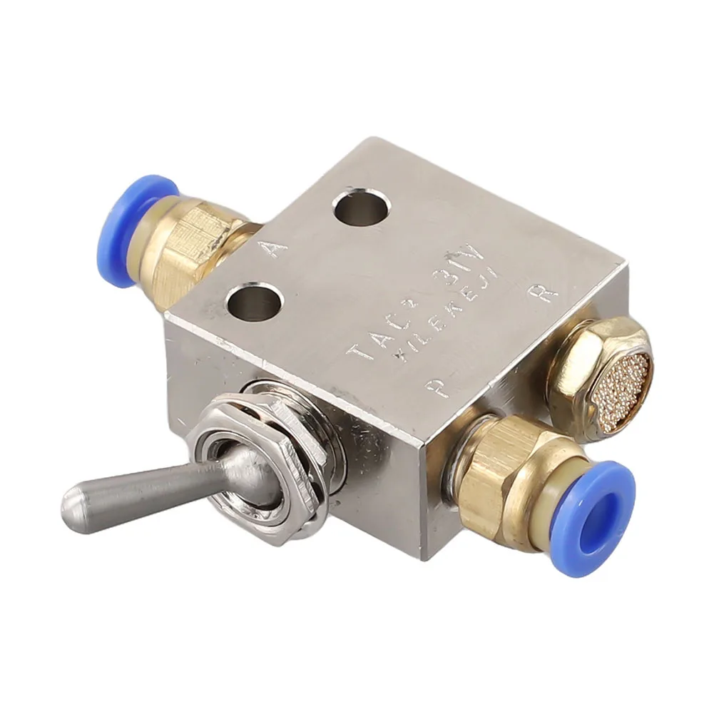 TAC2-31V Pneumatic Switching Valve  2 Position 3 Way Mechanical Valve With 6mm Connector Muffler Versatile Applications