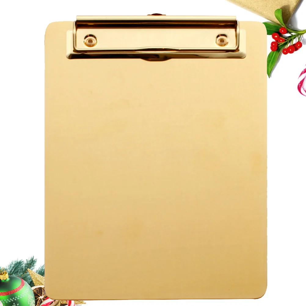 Imagem -03 - Suporte de Prancheta de a5 Paper Clip Board Armazenamento Escrevendo Tablet Enfermeira Plastic Folders Golden Aço Inoxidável