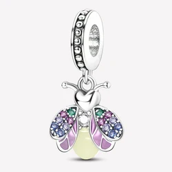 NEW 925 Sterling Silver Dragonfly Spacer Cute Puppy Charms Beads Animal Fit Diy Bracelet  Making Gift Of Personalized Jewelry