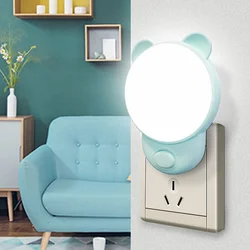 LED Night Light Bedsides Lamp Night light EU US UK Plug Lamp Gift For Home Bedroom Kitchen Children Corridor Cute Night Lamp