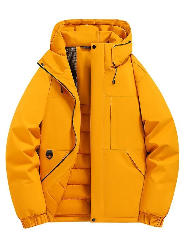 

Winter Graphene Men's and Women's Pass-code Cotton-padded Clothes,solid Color Thickened Warm Outdoor Sports Mountaineering Suits