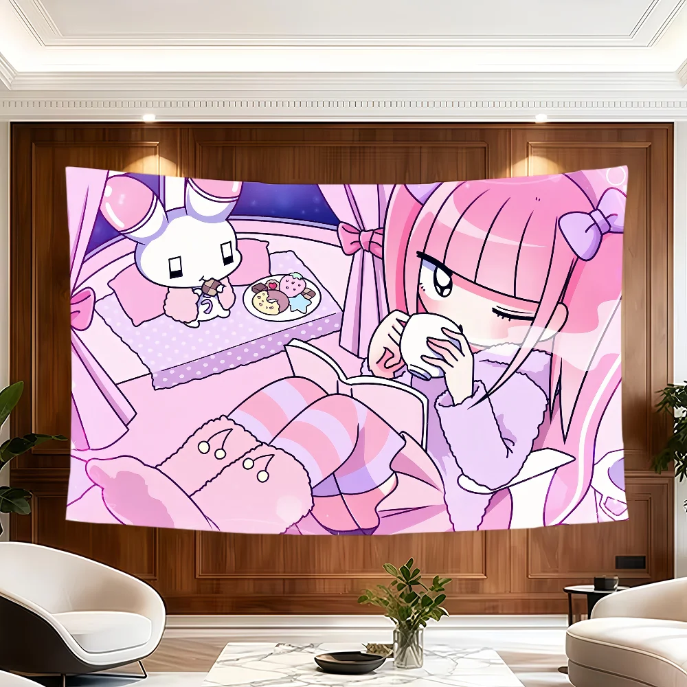 Anime Menhera Chan Flagge, dekorative Banner, geeignet für Outdoor-Camping, Familienfeiern und Gartenwände, Geschenk – Detail 7