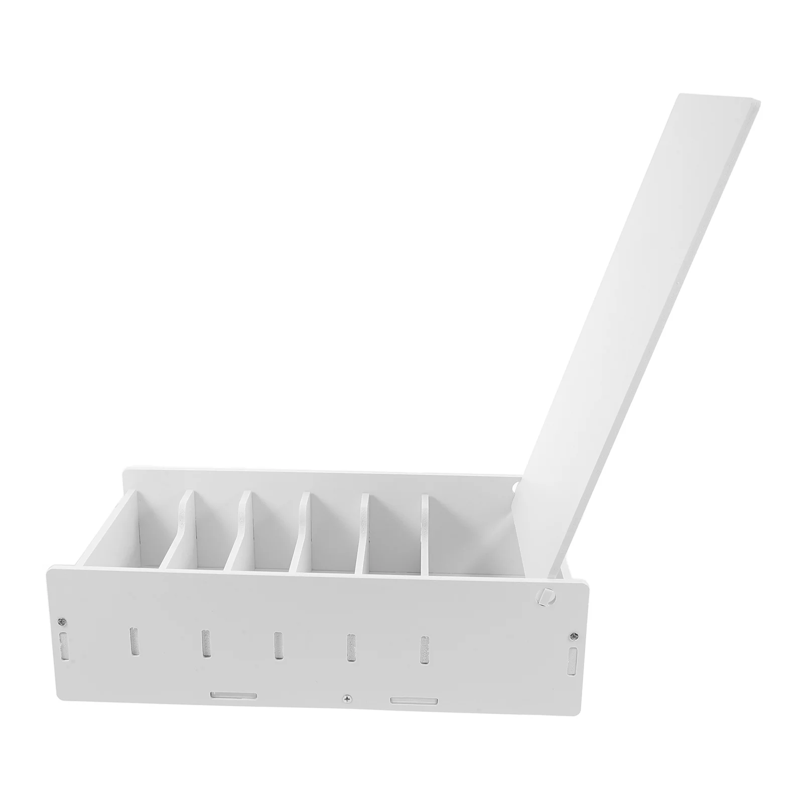 

Cash Drawer Tray Cover Pvc Storage Box Desktop Organizer Divider Money Management Tray Flip Lid Storage Box For