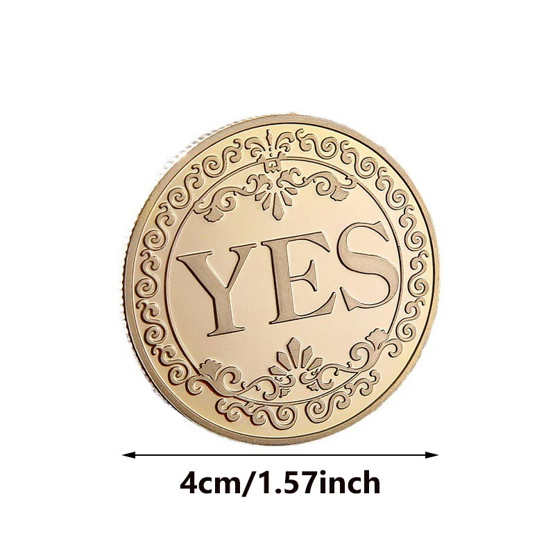 1PC Bronze Yes Or No Commemorative Coin Souvenir Non-Currency Game Prop Decision Coins Collection Decoration Crafts image 4