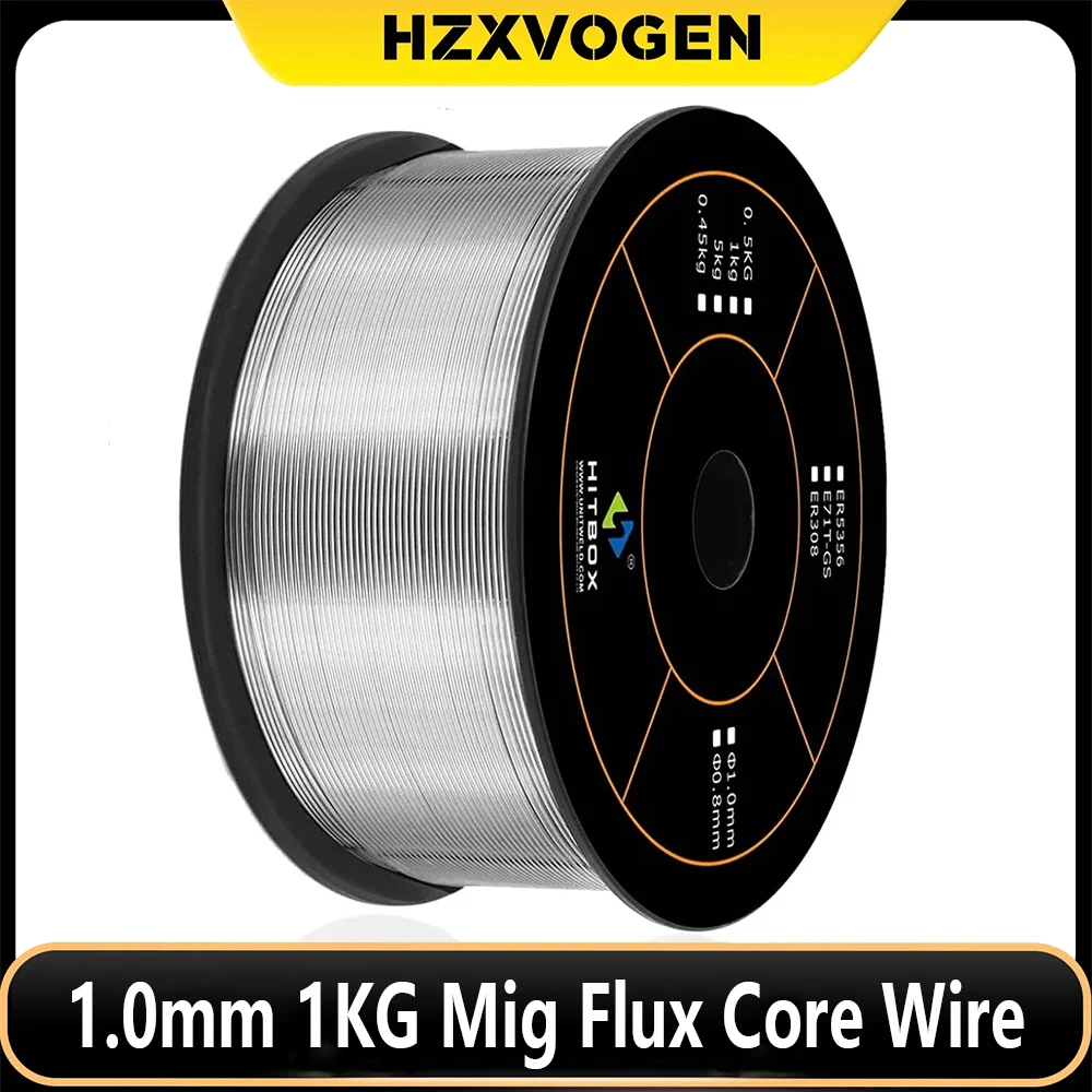 

HITBOX 1.0mm 1KG Mig Welding Flux Core Wire AWS E71T-GS MIG Welding Accessories For Soldering Gasless Wires Welding Equipment