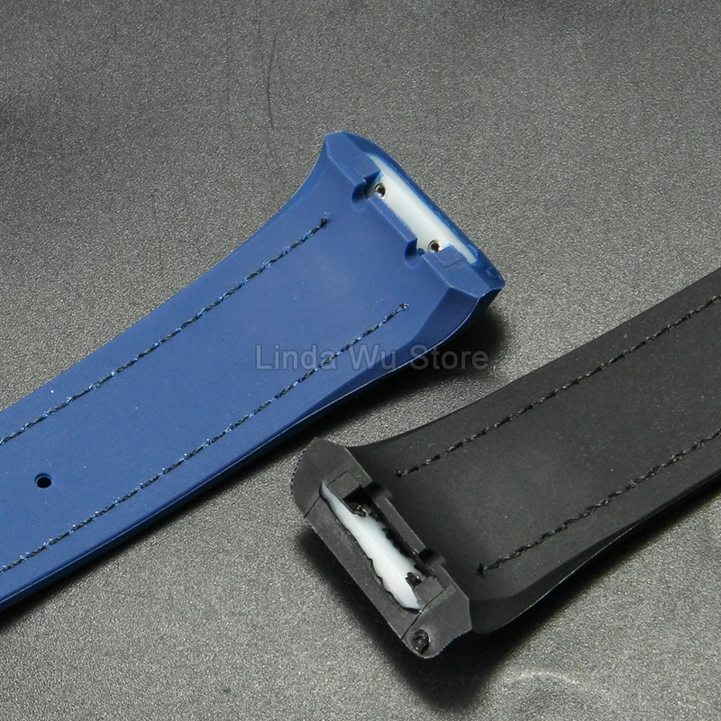 For Fm Franck Muller V45 Genuine Leather Silicone Watch Strap Franck Muller Yacht Style Original Replacement Wrist Band 28mm