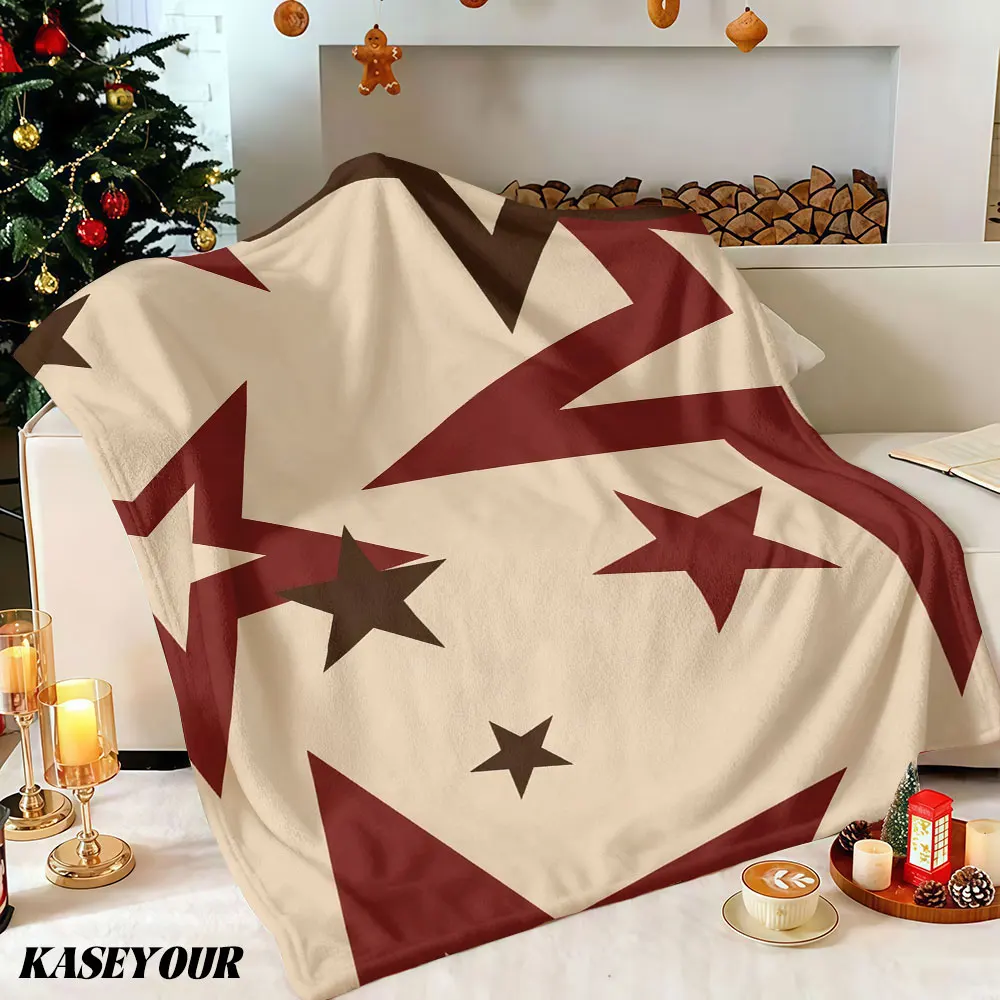 Starburst Winter Summer Flannel Blanket Throw Fleece Soft Fuzzy Plush Cozy Fleece Blankets for Sofa Ideal Gifts