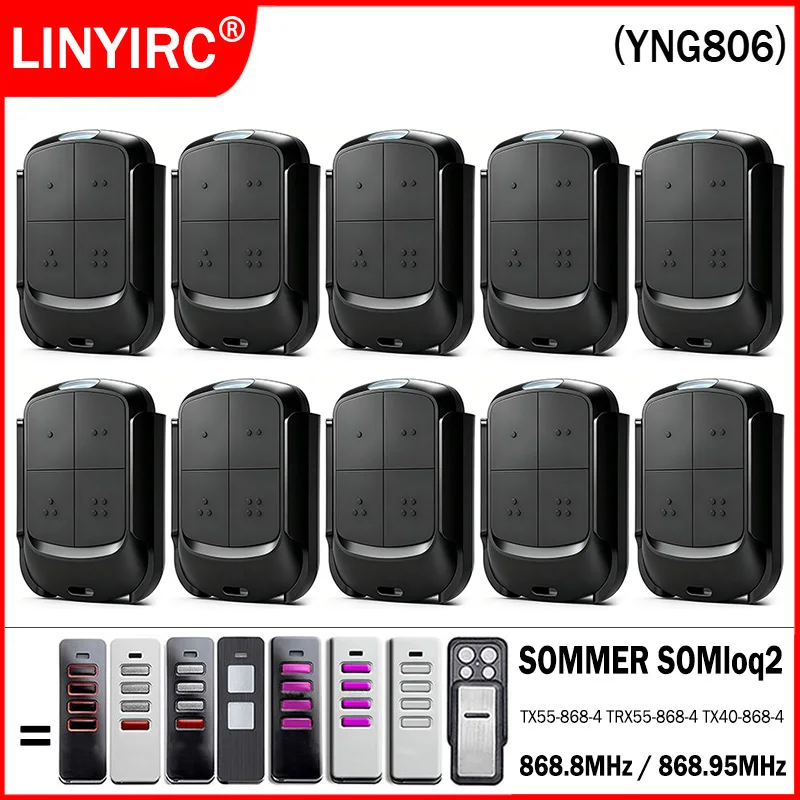 SOMMER Pearl Vibe Twin Status TX55-868-4 TRX55-868-4 4018 4019 4018V000 4019V000 Garage / Gate Remote Control 868.8MHz 868.95MHz