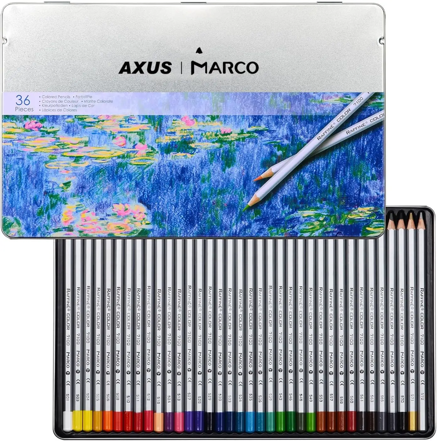 

36-Color Oil-Based Colored Pencils with Hexagonal Wooden Barrel for Sketching and Art