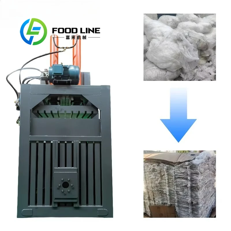 Vertical Waste Hydraulic Baler Labor Saving Compression Device For Carton Box Plastic Bottle And Daily Industrial Waste Packing