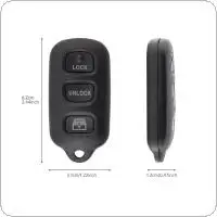 4 Buttons Car Keyless Key Fob Case Shell Remote Cover for TOYOTA 4Runner Camry Corolla Echo FJ Cruiser Highlander Matrix view 2