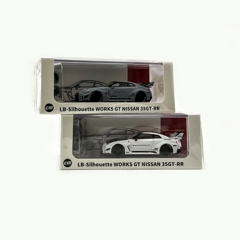 In stock 1:64 GTR R35 RR Wide-body Alloy Simulation Vehicle Model, Boy Toy Gift, Room Collection Decoration Item