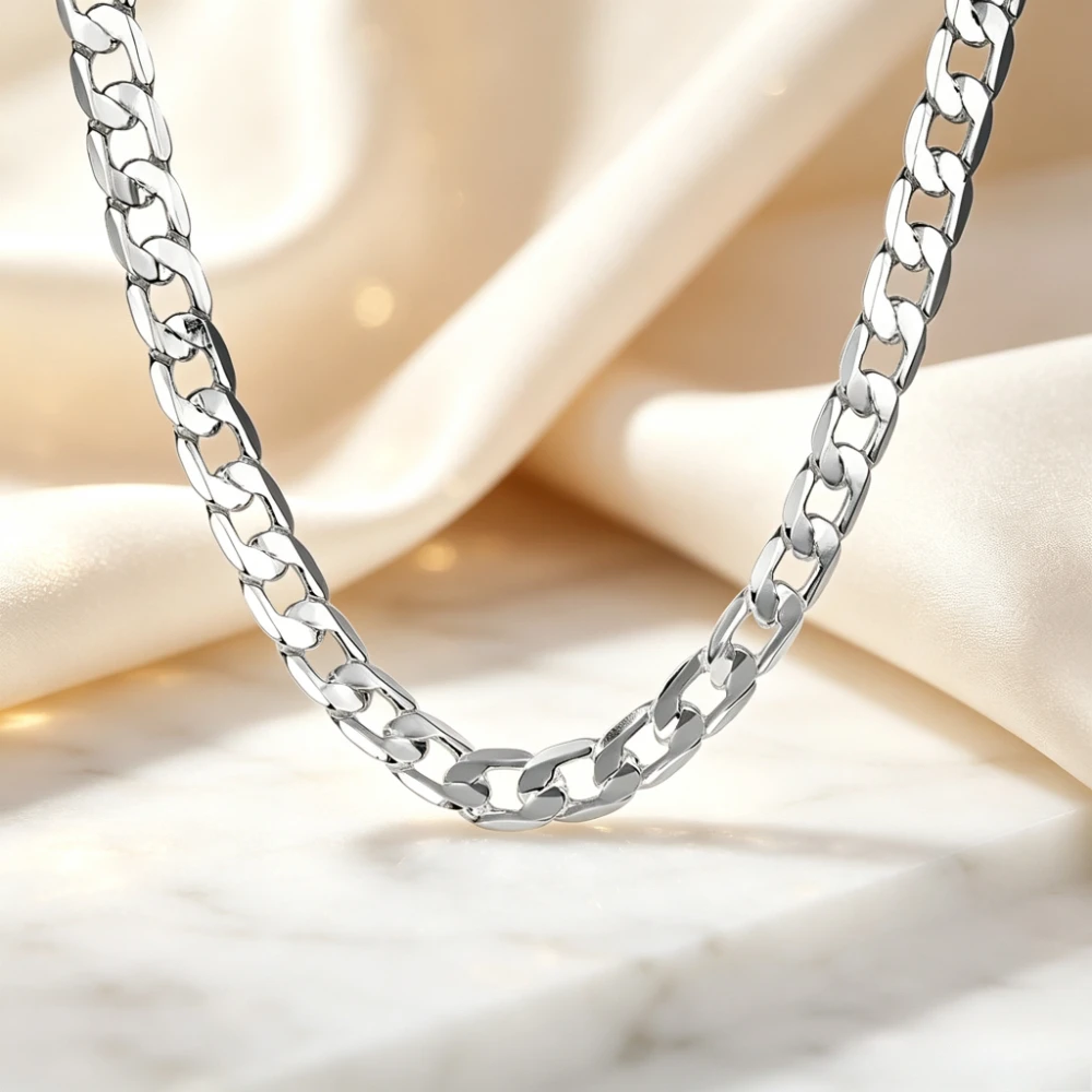 Special Offer 925 Sterling Silver Necklace for men's 16-30 Inches Classic 8MM Chain Luxury Jewelry Wedding Christmas gifts