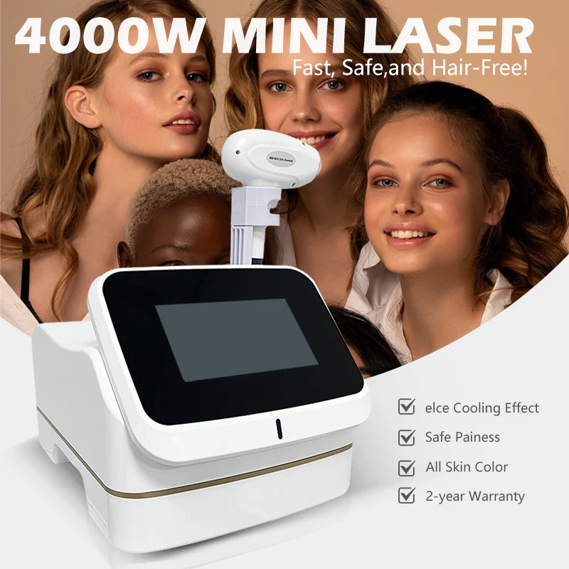 

11.11 4 Waves Mini Portable Diode Ice Titanium Laser Body Hair Removal Machine 808nm Alexandrite Device Permanent Home Use 4000w
