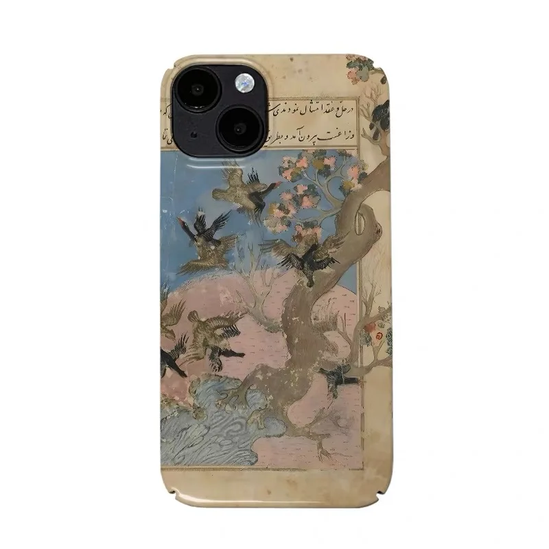 

Yellow Hand-painted Bird Oil Painting Case for IPHONE 17 16 ProMax 15 14 Plus 13 12 MINI 11 PRO 16Plus XR Xs Acrylic Phone Cover