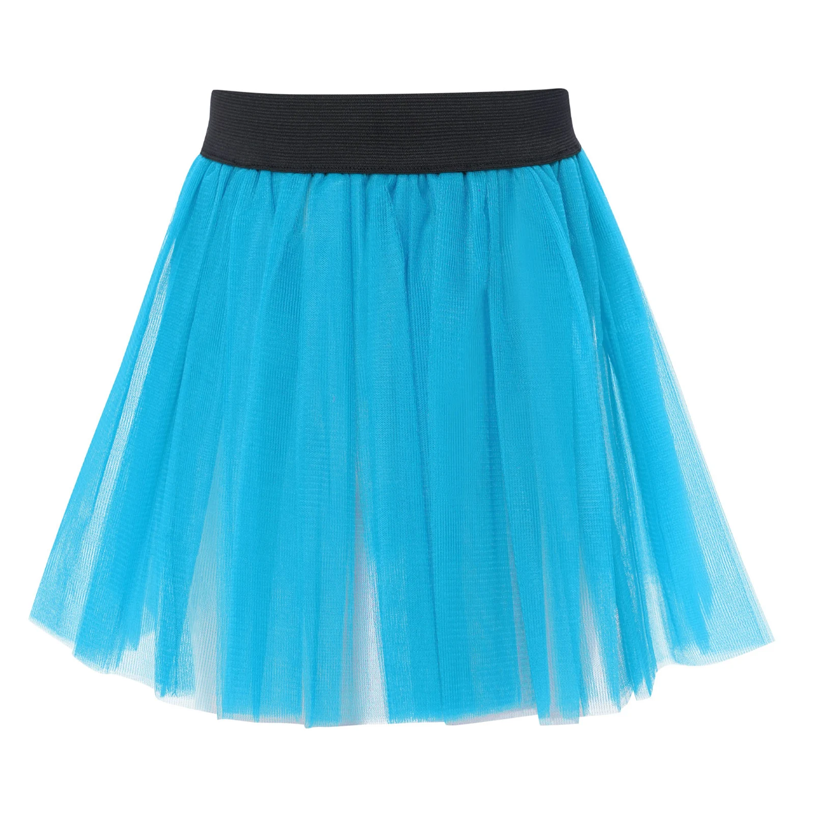Kids Girls Layered Ballet Tutu Skirt Elastic Waistband Tulle Skirts Ballerina Dance Gymnastics Yoga Training Performance Costume