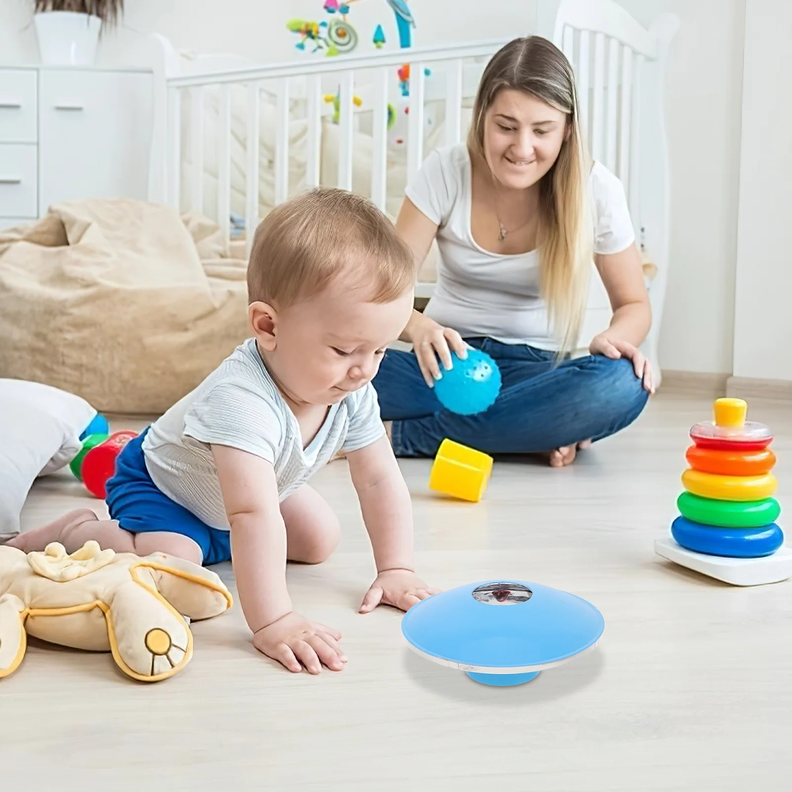 1pcs 3D Hologram Blue Desktop Illusion Science Kit For Kids Educational Optical Experiment Parabolic Mirror Fun