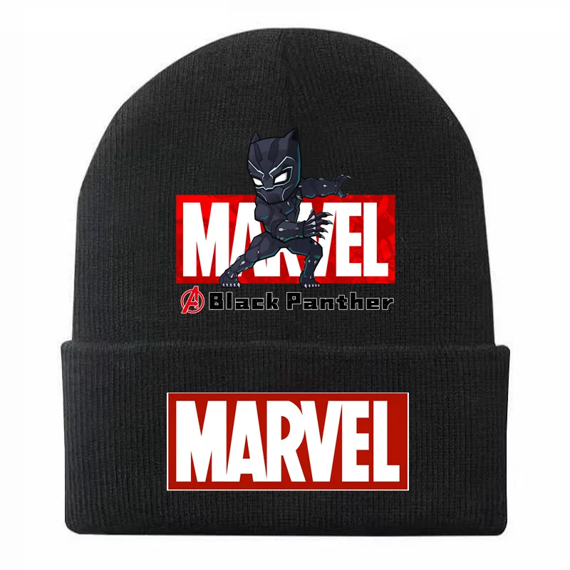 Dead-pool Spider-man Knitted Hat Children\'s Cartoon Printed Wool Cap Outdoor Warming Winter Adult Autumn Winter Christmas Gifts