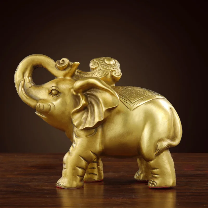 

Индивидуальные медные украшения в виде слонов, изделия ручной работы, символы удачи и богатства, латунные слоны, подарки для дома и офиса.