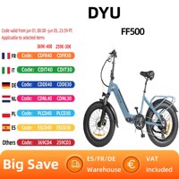 DYU FF500 Adult 500W Electric Mountain Bicycle Men's Ebike with 48V 14AH Battery 20 X 4.0 Fat Tire Cycling Electric Bike