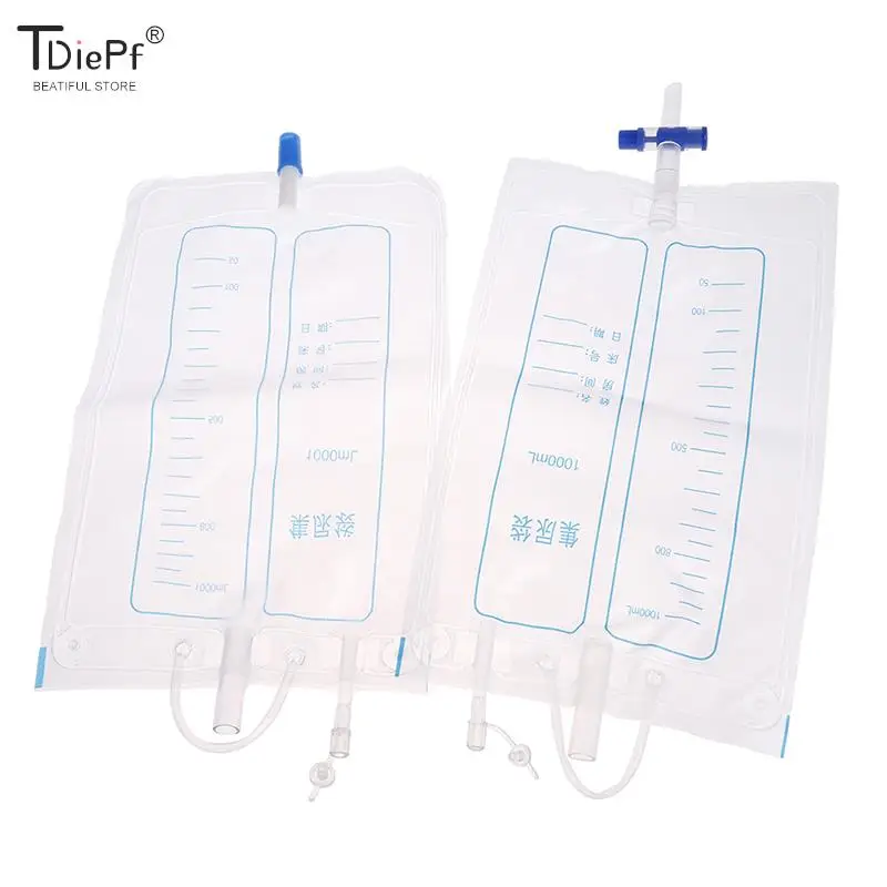 1000/2000ML PVC Reusable Medical Latex Sleeve Type Urine Bag Male Drainage Catheter Bag Urine Collector Bag Urinal Pee Holder