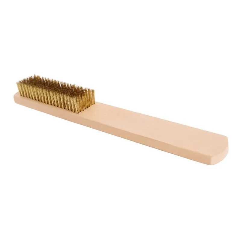 for 8 Rows Wooden Handle Copper Wire Brush Pure Copper Gold Silver Surface Polishing Paint Removal Rust Removal Cleaning