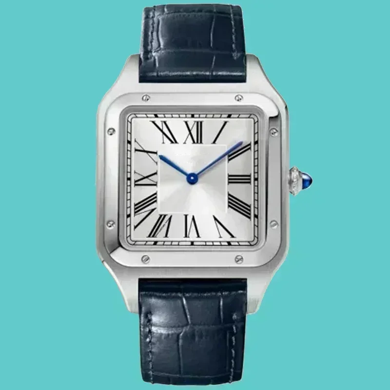 

Новые роскошные кварцевые часы 2026 года для мужчин и женщин, парные, с римским циферблатом, в цветах розовое золото, черный, белый, с кожаным ремешком, синие, спортивные