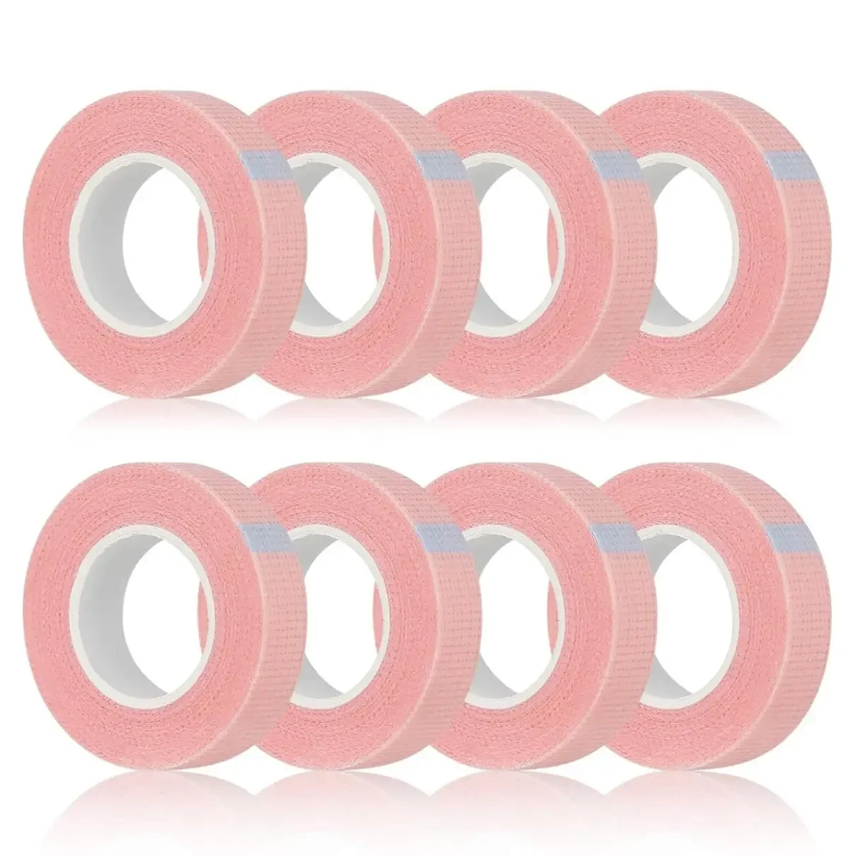 8Roll Pink Eyelash Extension Paper Tape Lint Breathable Non-woven Cloth Adhesive Tape for False Lashes Patch Supplies wholesale