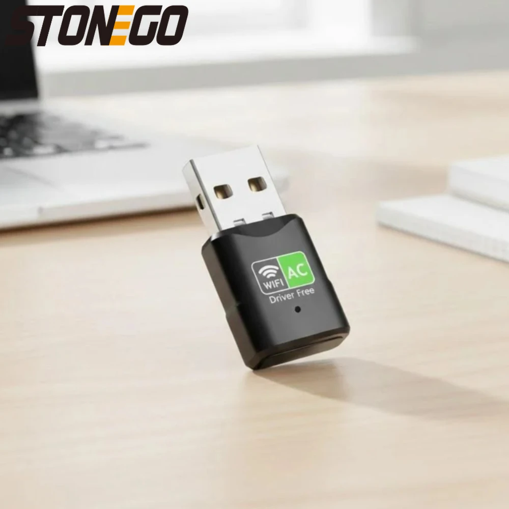 

USB WiFi Adapter AC600 Dual Band 2.4G 5GHz Wireless Network Dongle PC Laptop Windows 11 10 Support