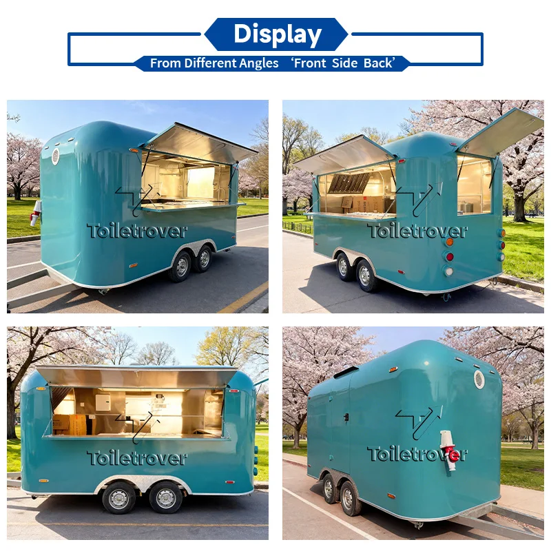 Towable Outdoor Street Catering Food Truck Trailer Doner Kebab Food Truck Rotisserie Commercial Cheap Food Trailers for Sale