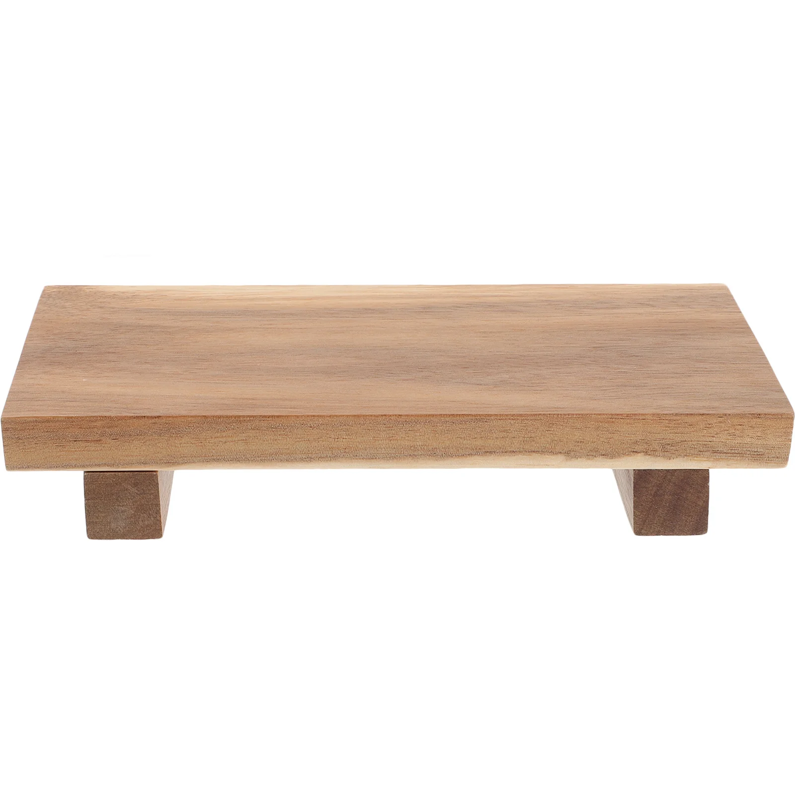 

Wooden Pedestal Stand for Bathroom Kitchen Decor Wood Riser Display Tray for Soap Candles Condiments Plant Holder Storage