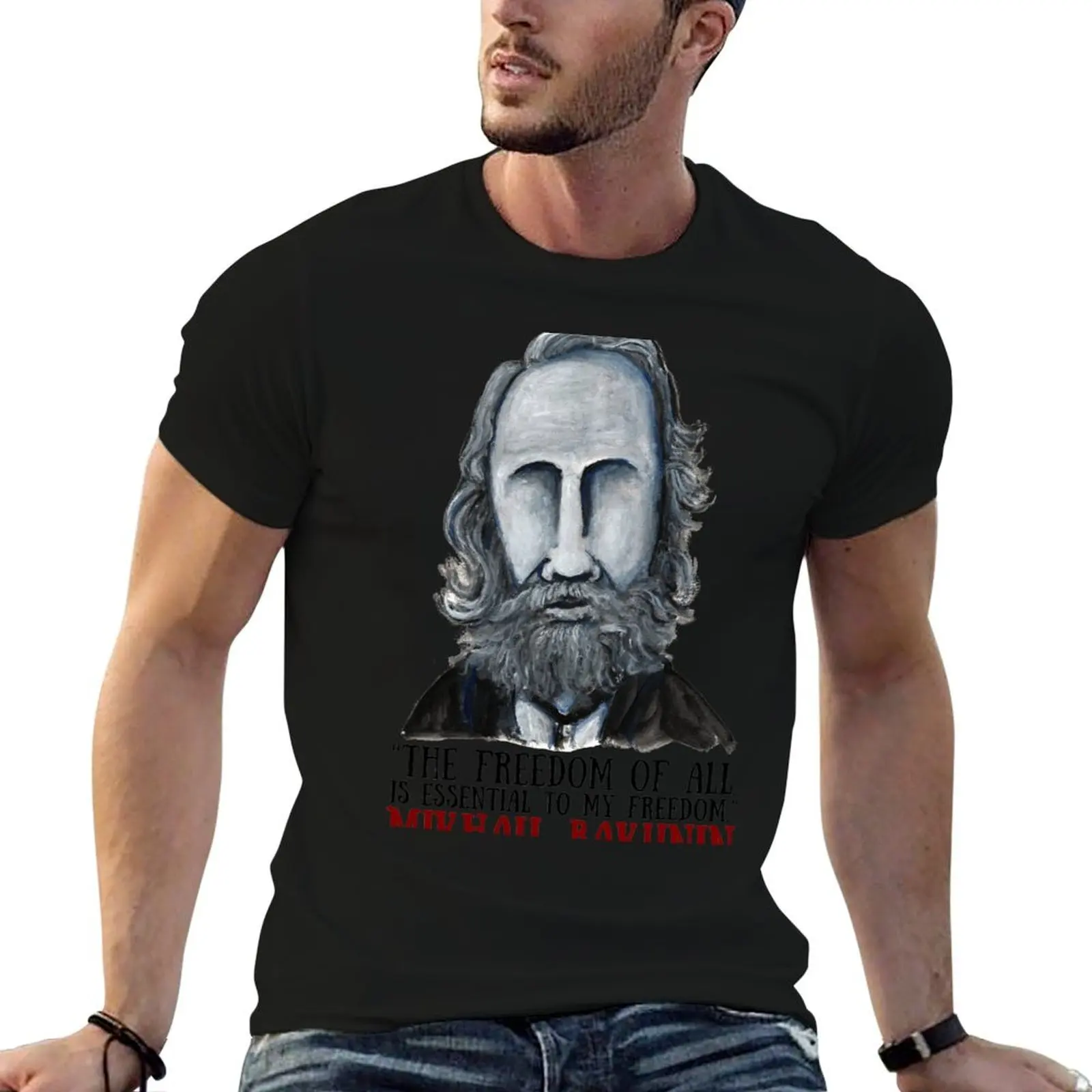 Bakunin T-Shirt basketball graphic tees customs design your own heavy weight t shirts for men