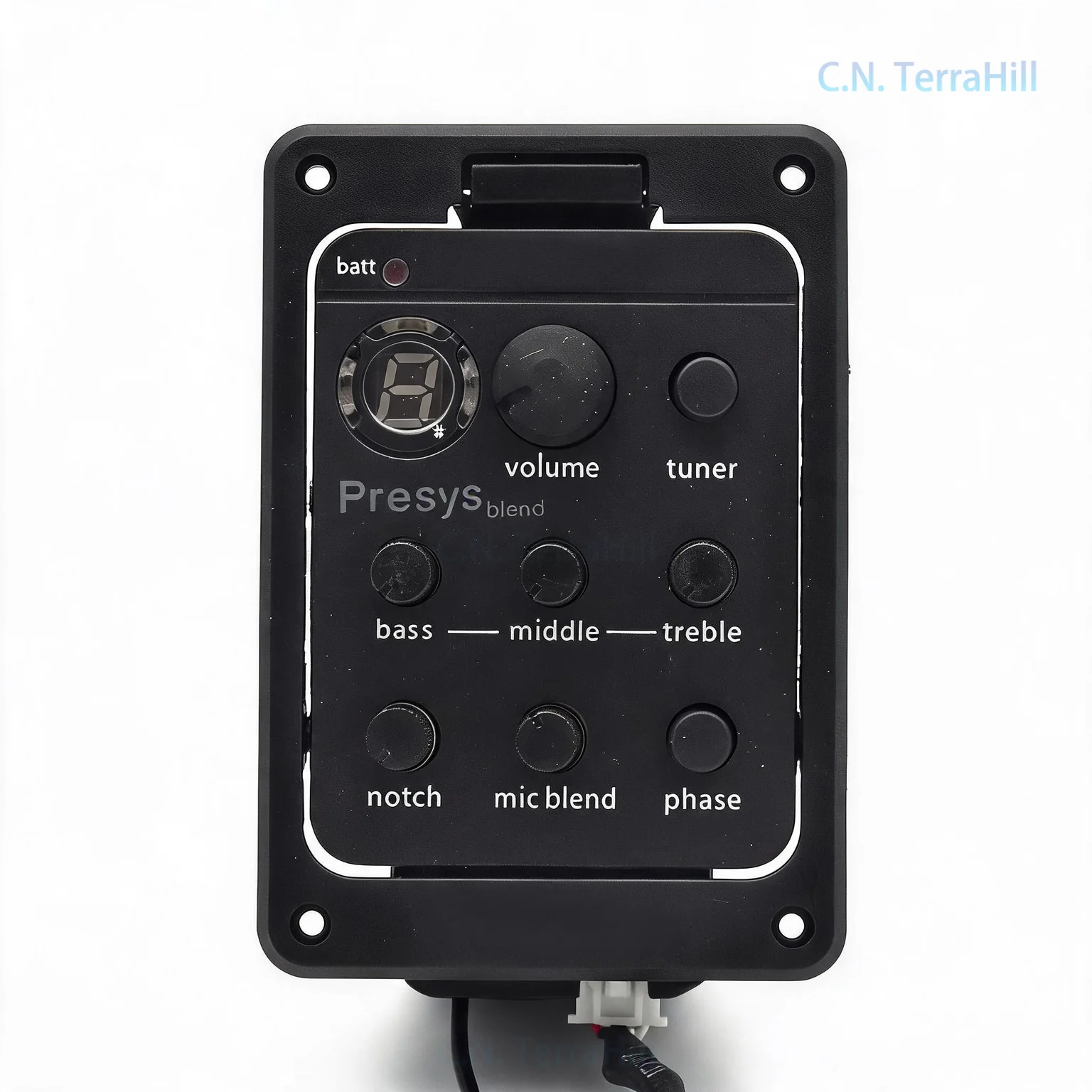 Acoustic Guitar Pickup EQ Preamp with LCD Tuner, 301 Guitar Accessory for Folk Guitar