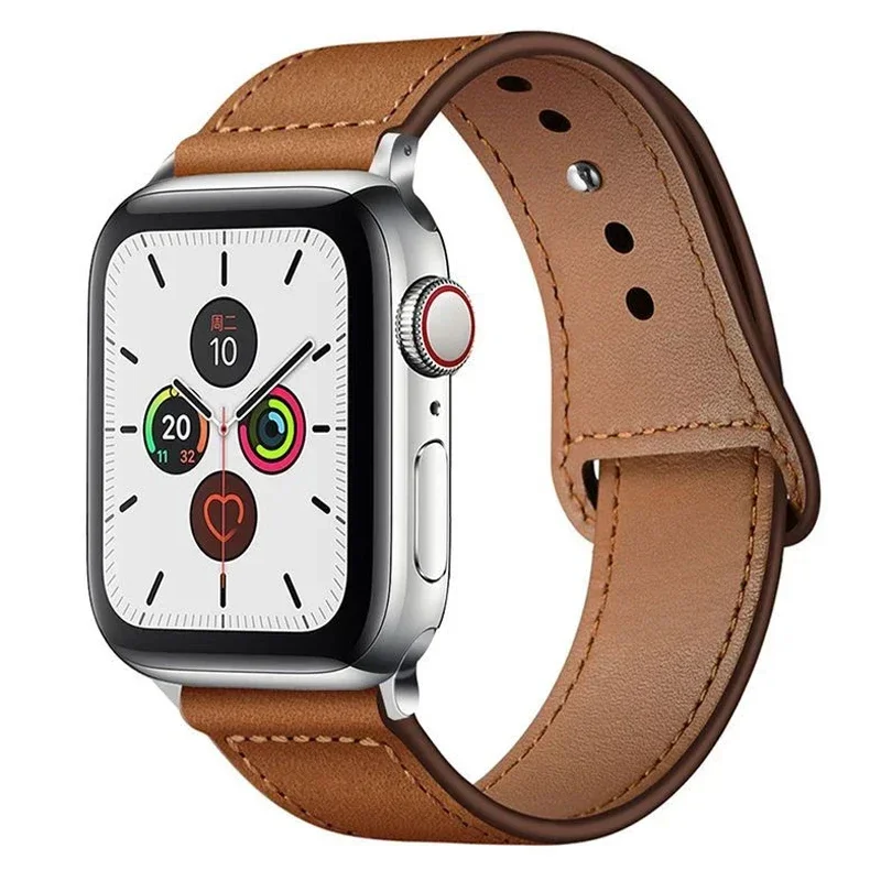 Leather strap For Apple watch band 44mm 45mm 41mm 40mm 49mm 42mm 38mm 45 44 mm correa bracelet iWatch series 3 4 6 SE 7 8 ultra