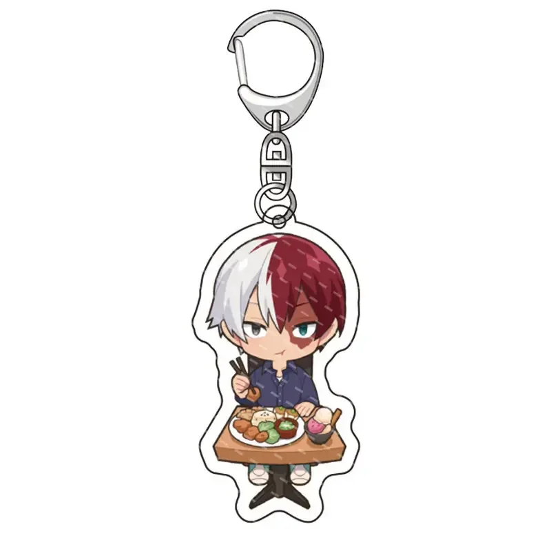 Fashion Anime My Hero School Keychain Cartoon Character Midoriya Izuku Deku OCHACO Acrylic Key Chain Fans Collection Jewlry Gift