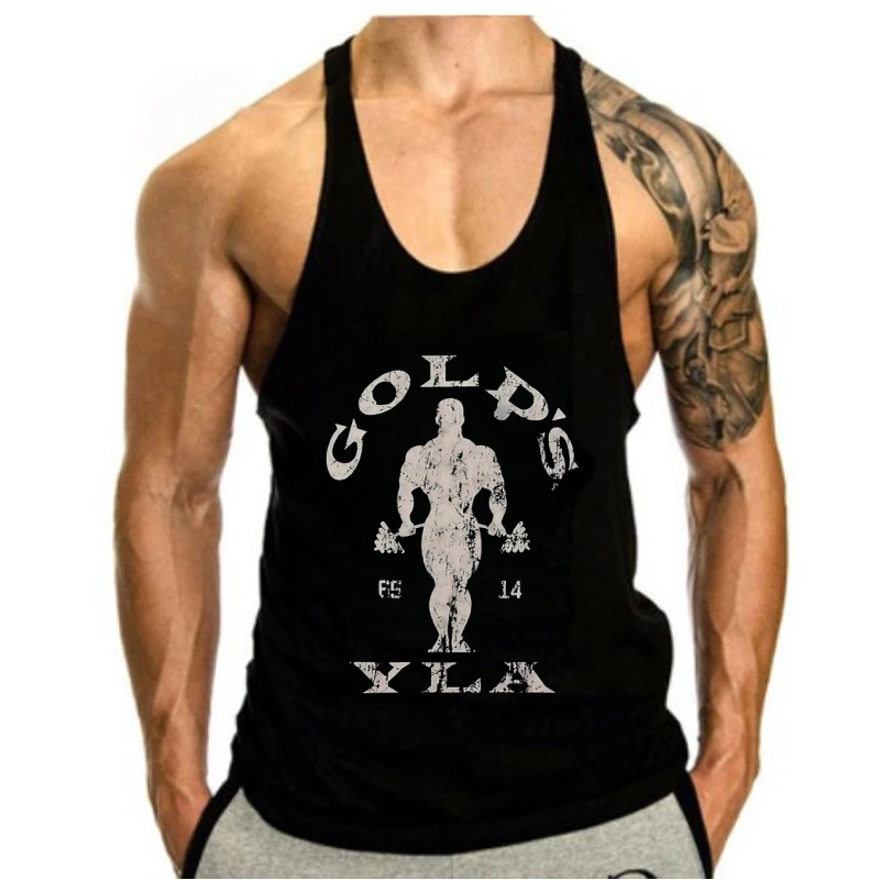 Stringer Gym Tank for Men, Retro - Inspired Bodybuilding Vest with Classic Fitness Graphic, Structured to Highlight Muscle Gains