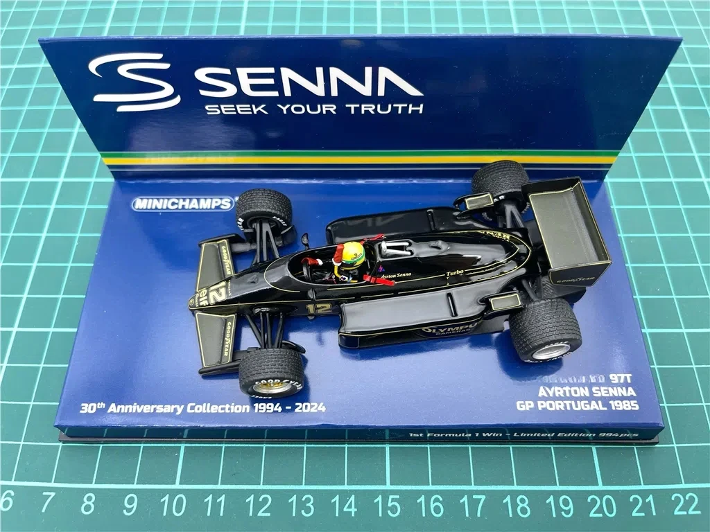 

Minichamps 1:43 F1 97T Senna 1985 Portugal Simulation Limited Edition Resin Metal Static Car Model Toy Gift