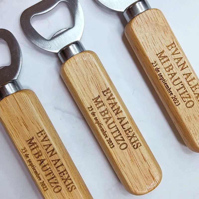 Custom Wooden Bottle Opener Gift Engraved Beer Bottle Opener Wedding Gift for Best man Wedding Favors For Guests Party Supplies