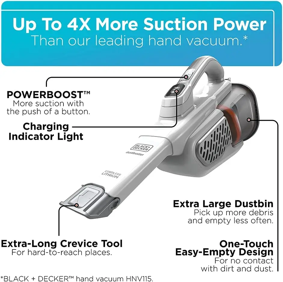 Dustbuster Handheld Vacuum, Cordless, AdvancedClean+, White (HHVK320J10)